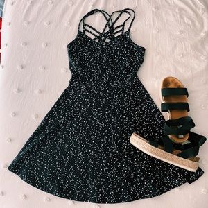 Black and White Speckled skater dress